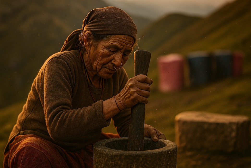 आधुनिक के साथ ही कहाँ गुम हो गई, ओखली की थाप?